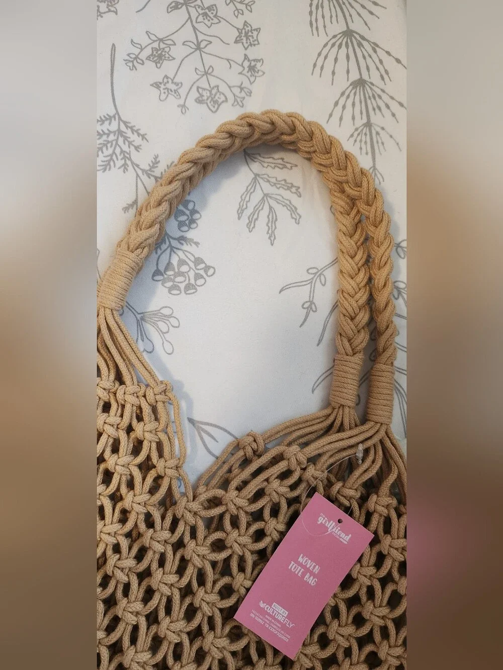 Woven Boho Tote Bag - Picture 3 of 11